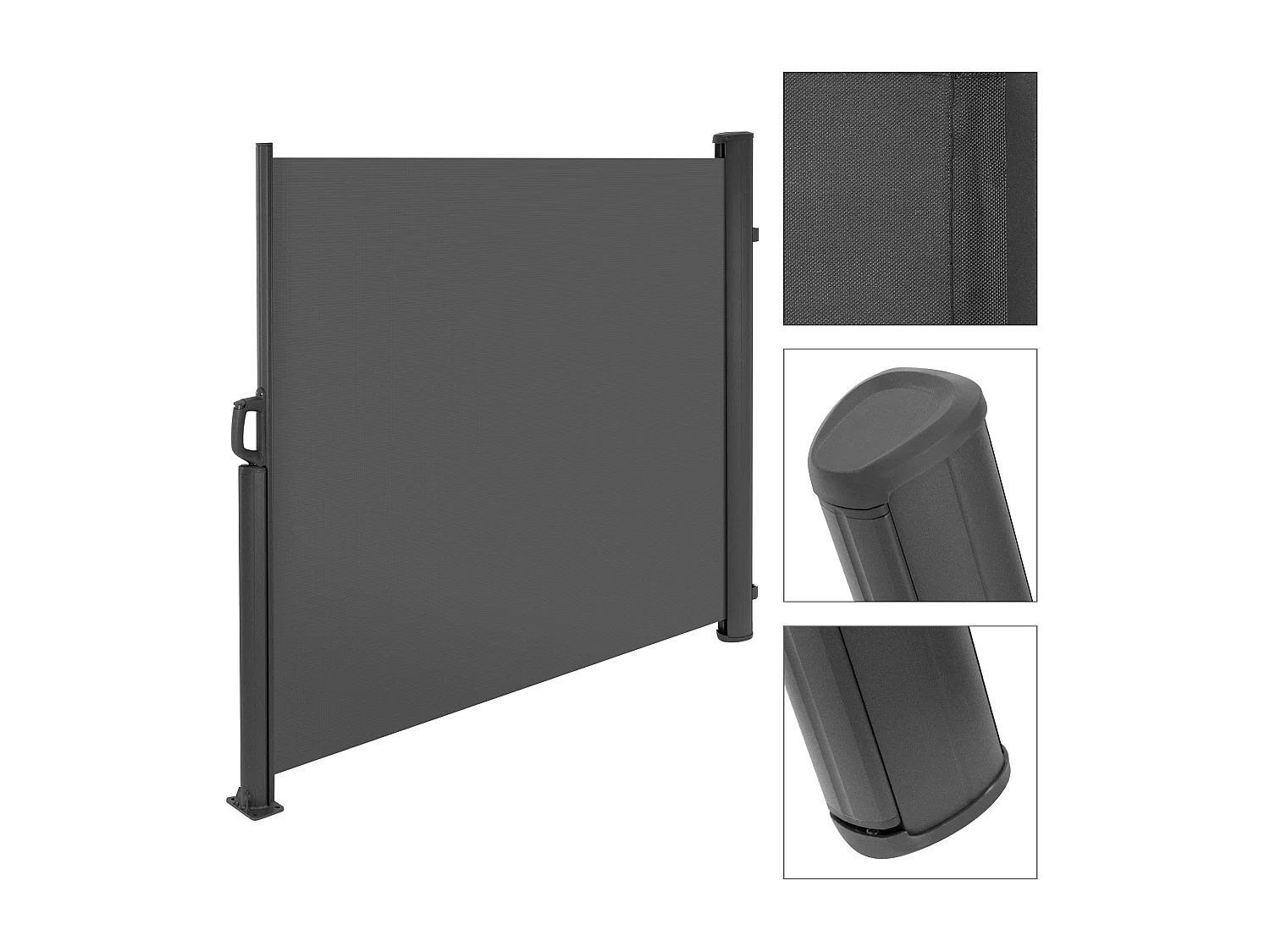 Store latéral alu de balcon brise-vue protection vie privée anthracite ECD Germany