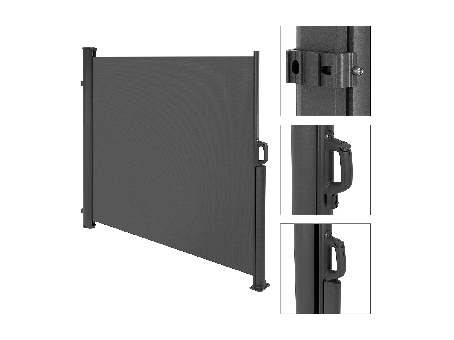 Store latéral alu de balcon brise-vue protection vie privée anthracite ECD Germany