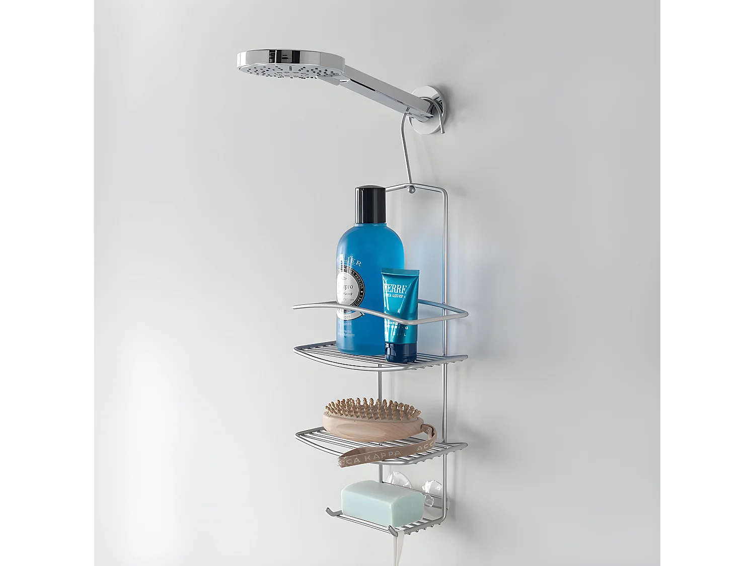 Saboneteira de Parede Onda Metaltex Prateada Polytherm®