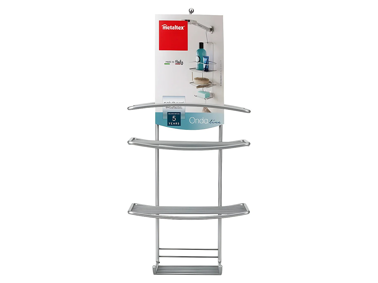 Saboneteira de Parede Onda Metaltex Prateada Polytherm®