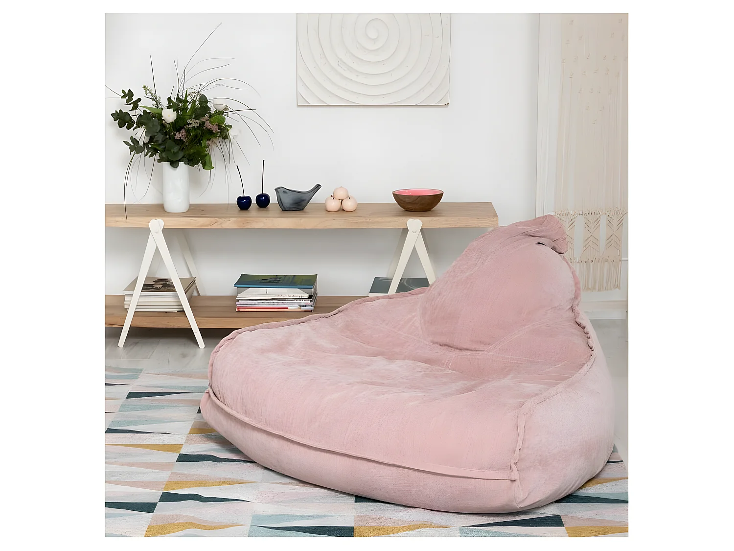 Puff Pera Interior - Rosa