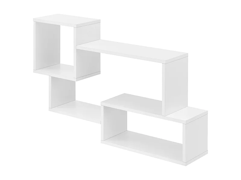 Prateleira de parede de design com 3 superfícies de armazenamento 87 cm branco 03_0005199