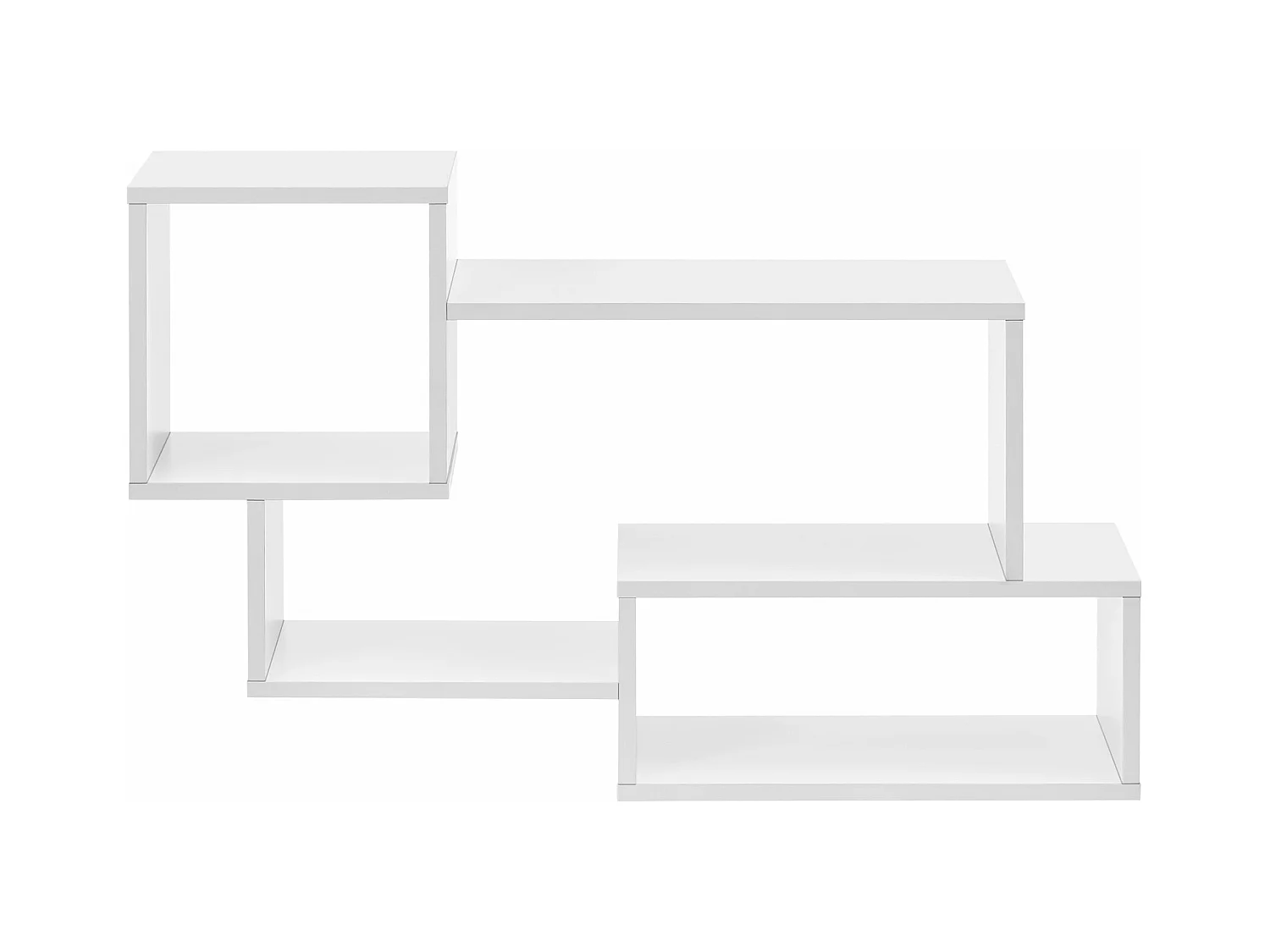 Estantería de pared mueble de pared de diseño con 3 superficies de almacenamiento 87 cm blanco 03_0005199