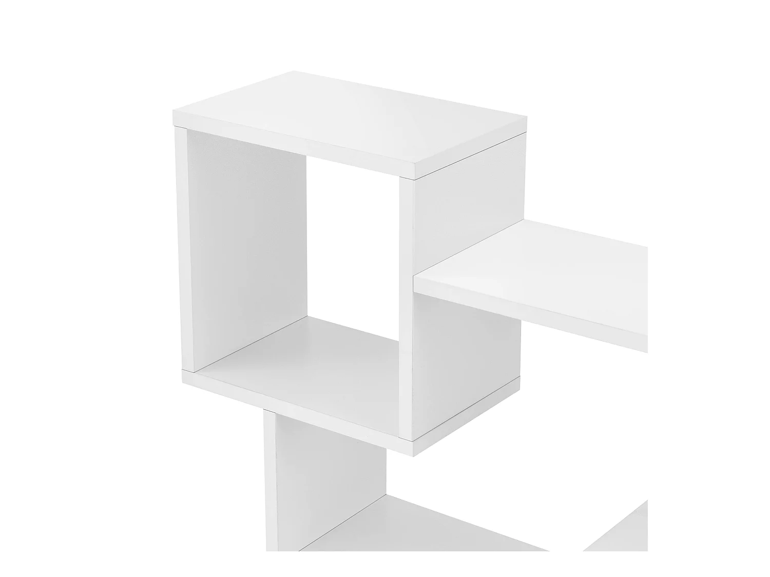 Estantería de pared mueble de pared de diseño con 3 superficies de almacenamiento 87 cm blanco 03_0005199