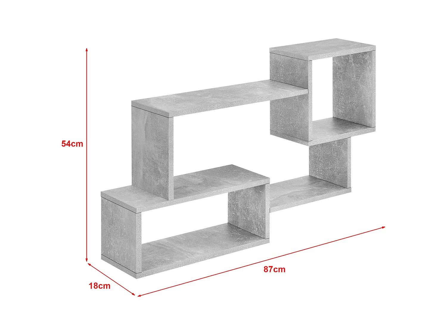 Étagère murale stylée meuble 87 x 18 x 54 cm 03_0005200
