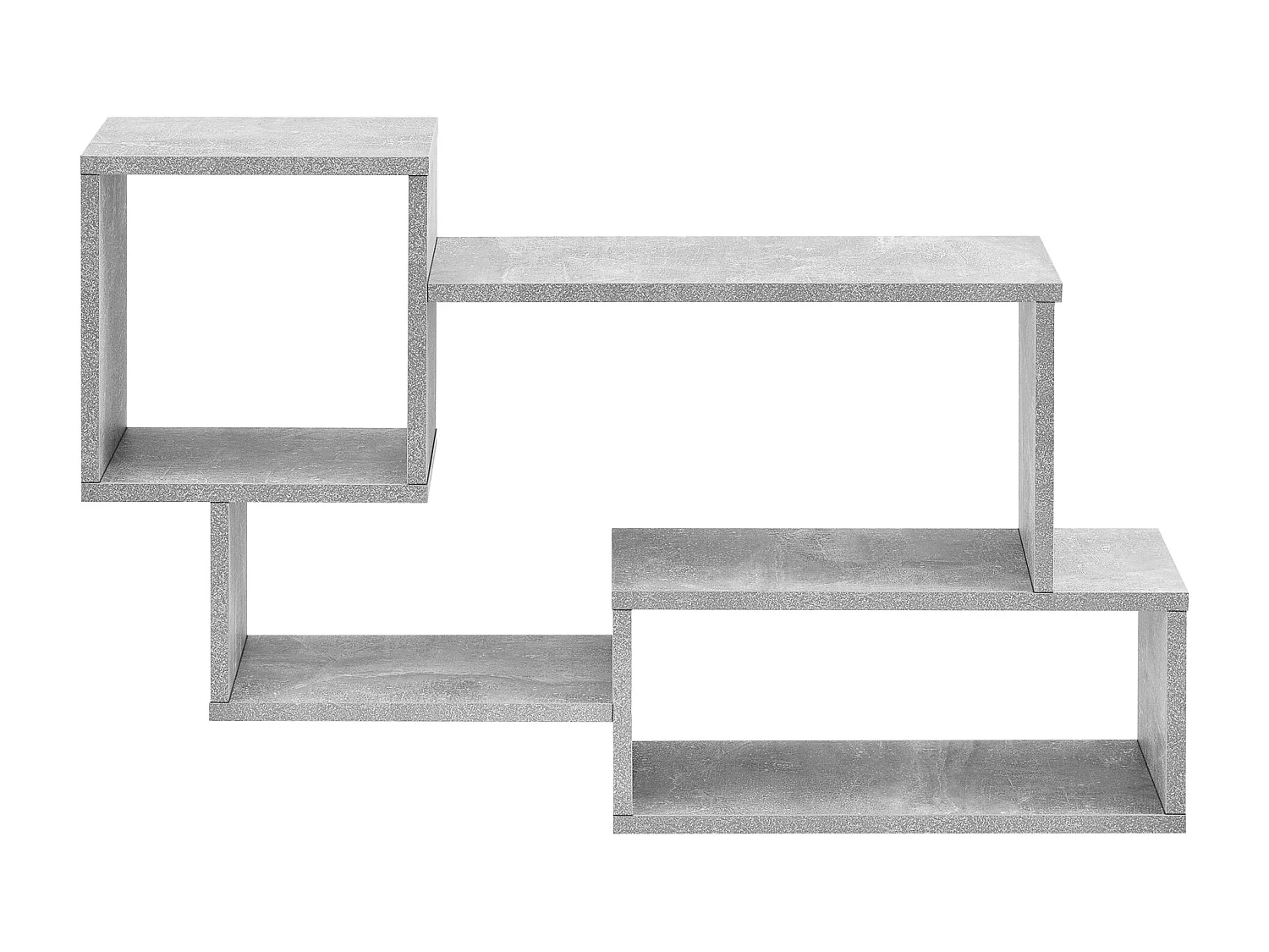 Elegante scaffale da parete con 3 superfici di appoggio 87 cm effetto cemento 03_0005200