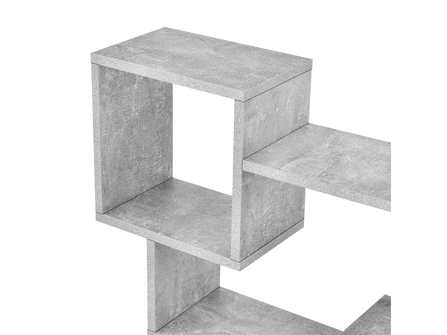 Elegante scaffale da parete con 3 superfici di appoggio 87 cm effetto cemento 03_0005200