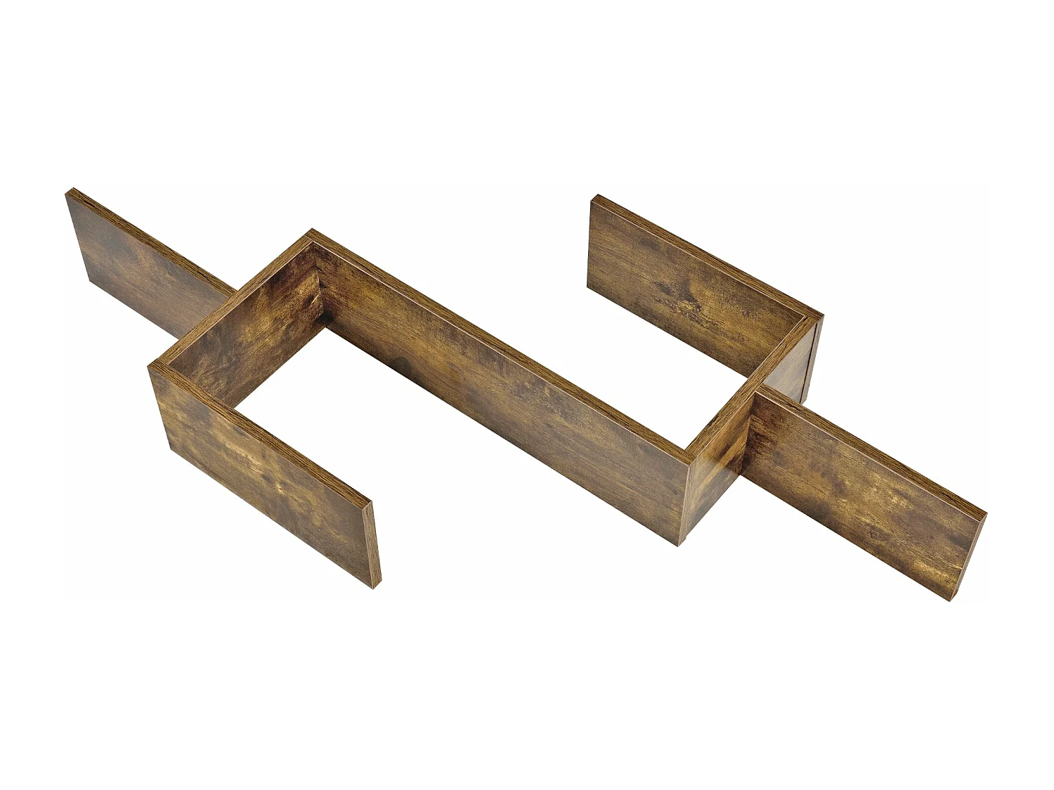 Étagère murale meuble design bois marron 104 x 14.5 x 49.5 cm 03_0005207