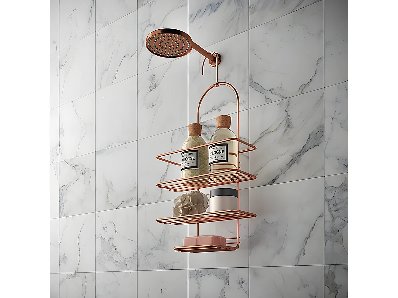 Porte-savon de douche Série REFLEX COPPER Metaltex avec revêtement exclusif Polytherm® Copper