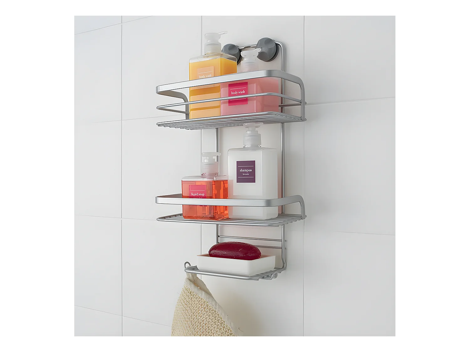 Uchwyt na mydło pod prysznic Seria VIVA Metaltex Polytherm® Srebrny