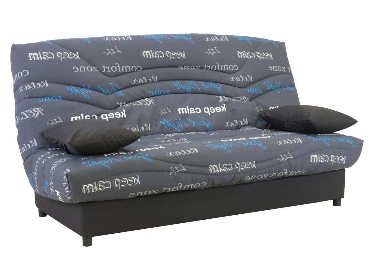 Schlafsofa Klappsofa mit Bettkasten - Stoff - Motiv Good Night - SALOON günstig online kaufen