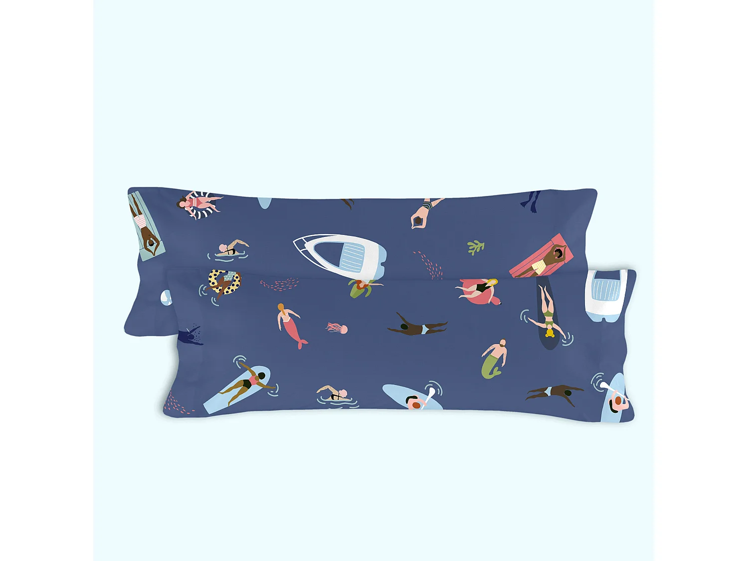 Taie d'oreiller 50x75 cm (x2) Sea party