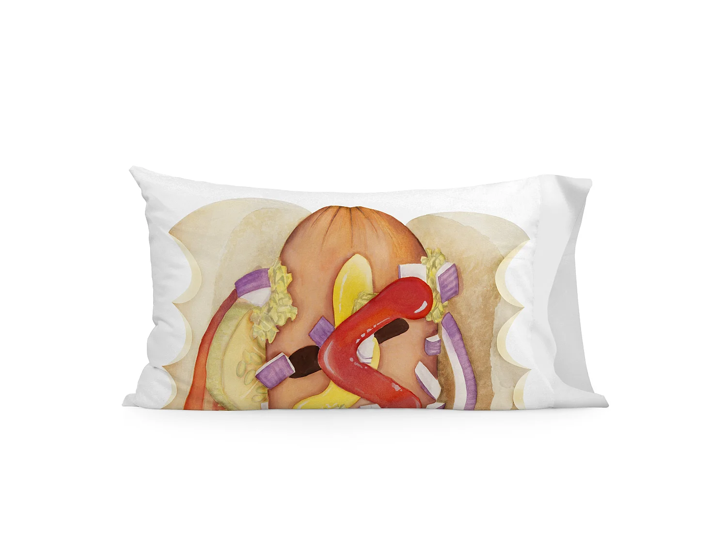 Taie d'oreiller 45x110 cm Hotdog