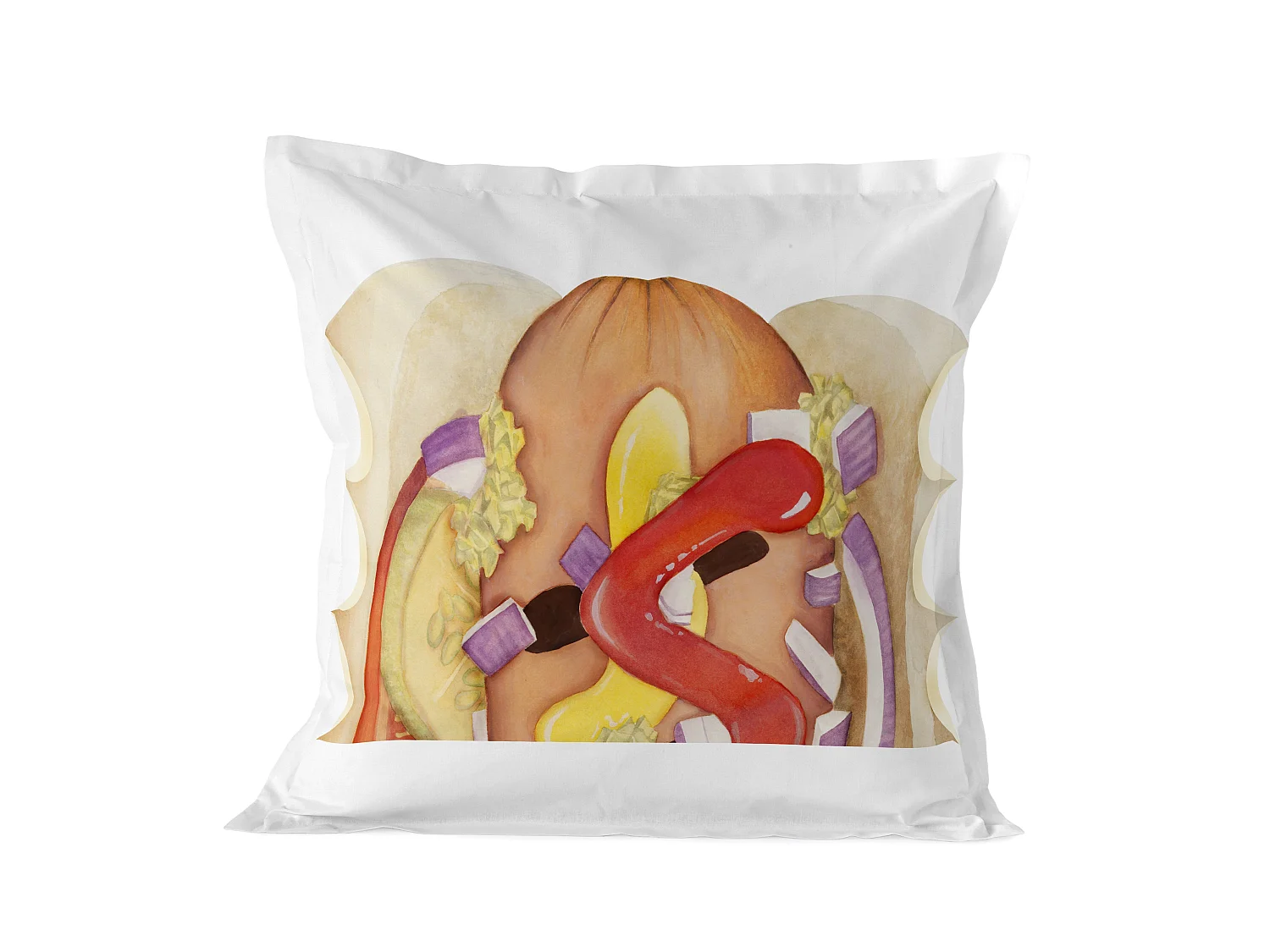 Taie d'oreiller 45x110 cm Hotdog