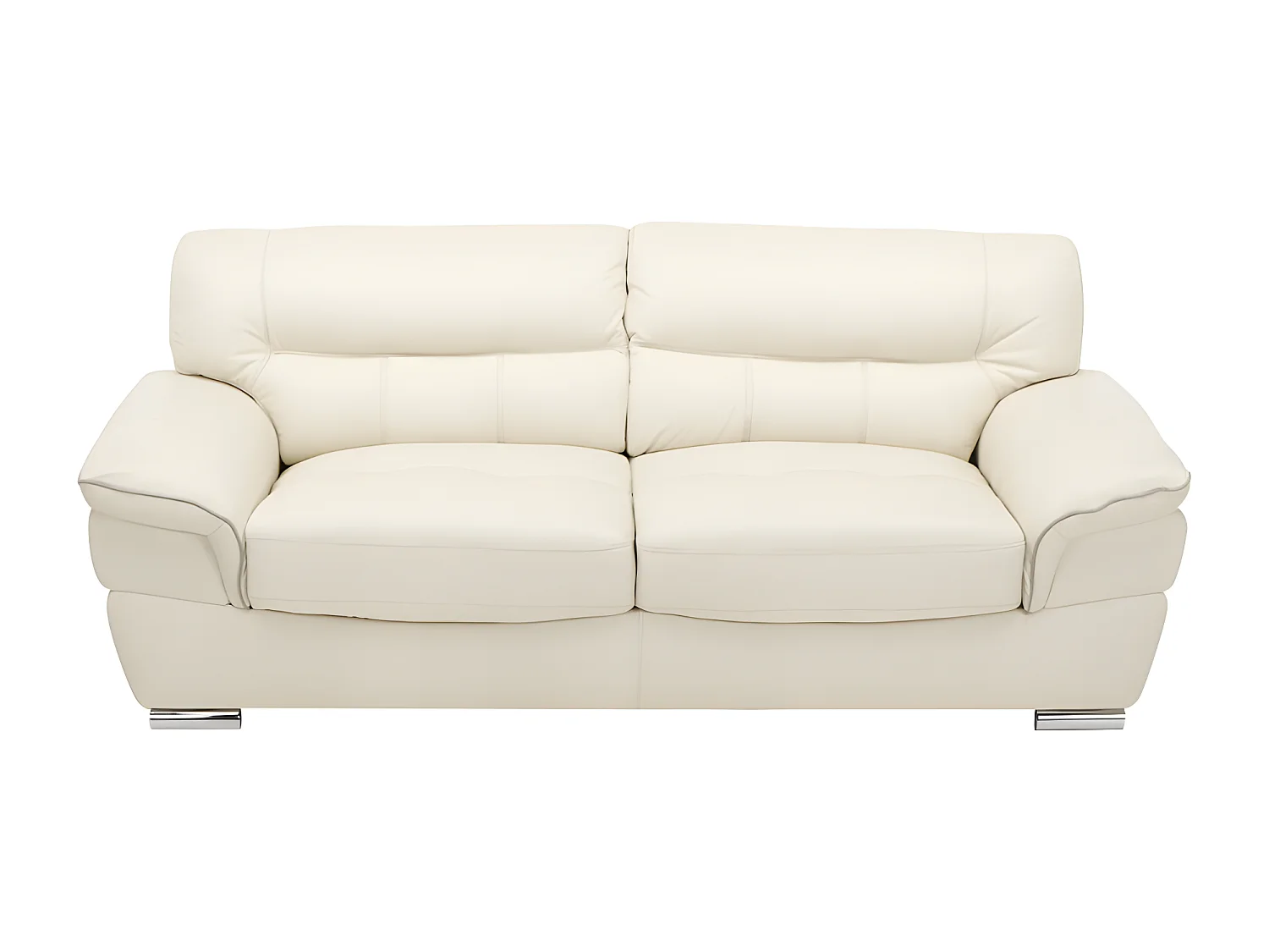 3-seters sofa og lenestol i THIBAULT-skinn - Elfenben