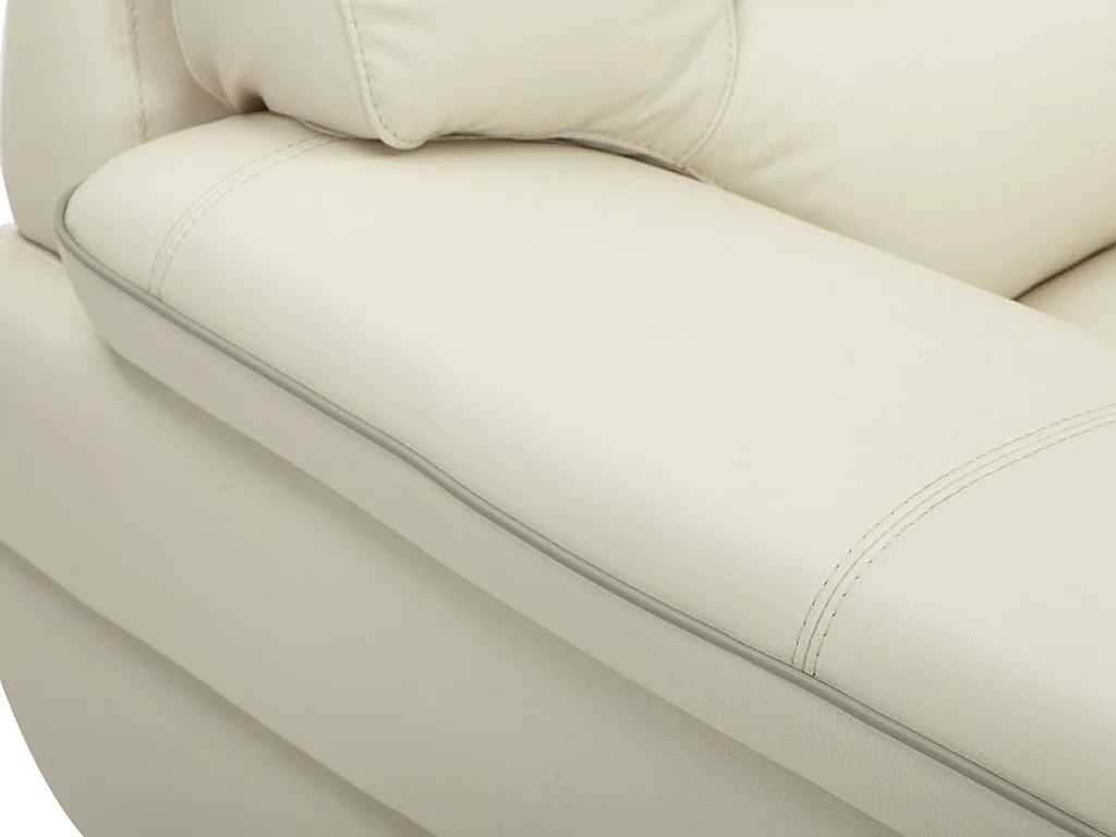 3-seters sofa og lenestol i THIBAULT-skinn - Elfenben