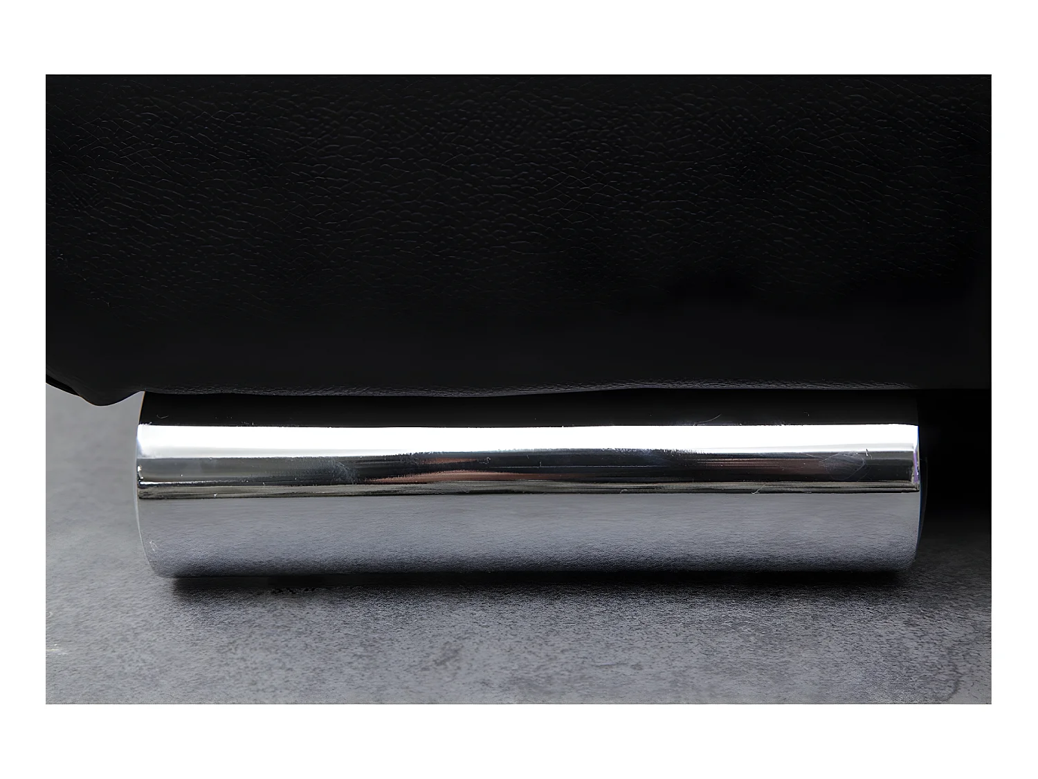 Canapé 3 places et un fauteuil en cuir THIBAULT - Noir