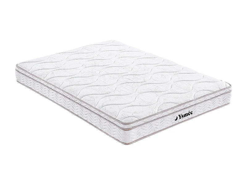 Matelas 140 x 200 cm ressorts 3 zones et mémoire de forme ép.20cm - WOLKENTANZ de YSMÉE