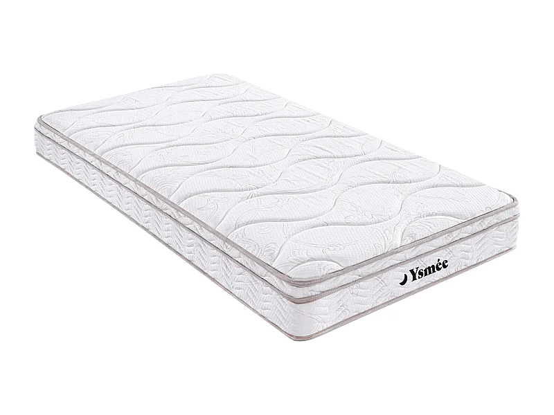 Matelas 90 x 200 cm ressorts 3 zones et mémoire de forme ép.20cm - WOLKENTANZ de YSMÉE