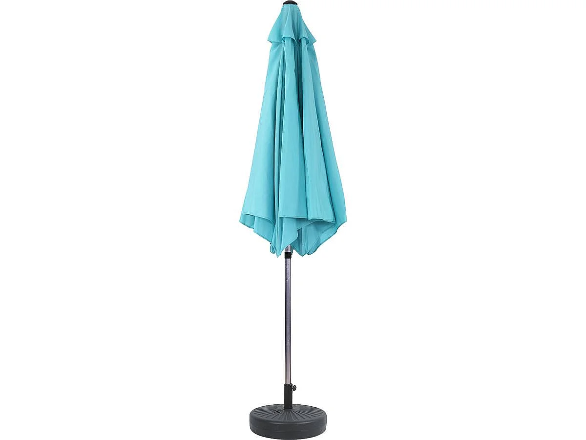 Guarda-sol de jardim direito Alu "Sol" - Ø3m - Azul com base para encher