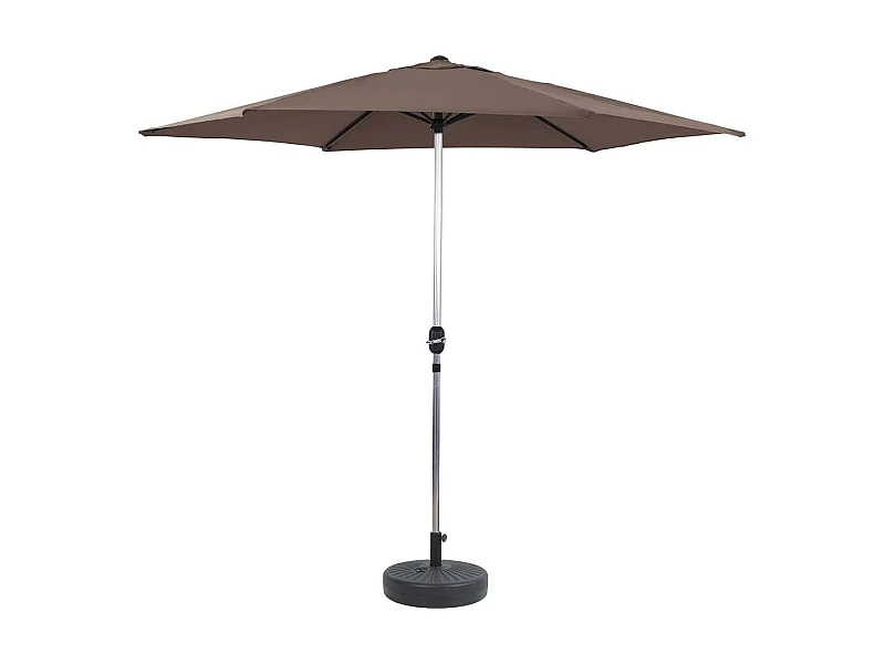 Sonnenschirm aus Alu "Sol" - Rund - Ø 3m - Taupe - Mit beschwerbarem Fuß