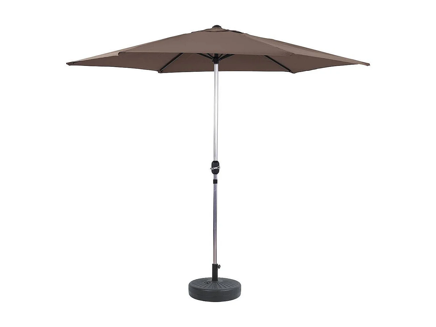 Sonnenschirm aus Alu "Sol" - Rund - Ø 3m - Taupe - Mit beschwerbarem Fuß