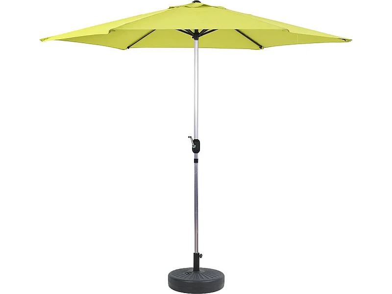 Parasol de Jardín Aluminio "Sol" – Verde - Ø3m con base