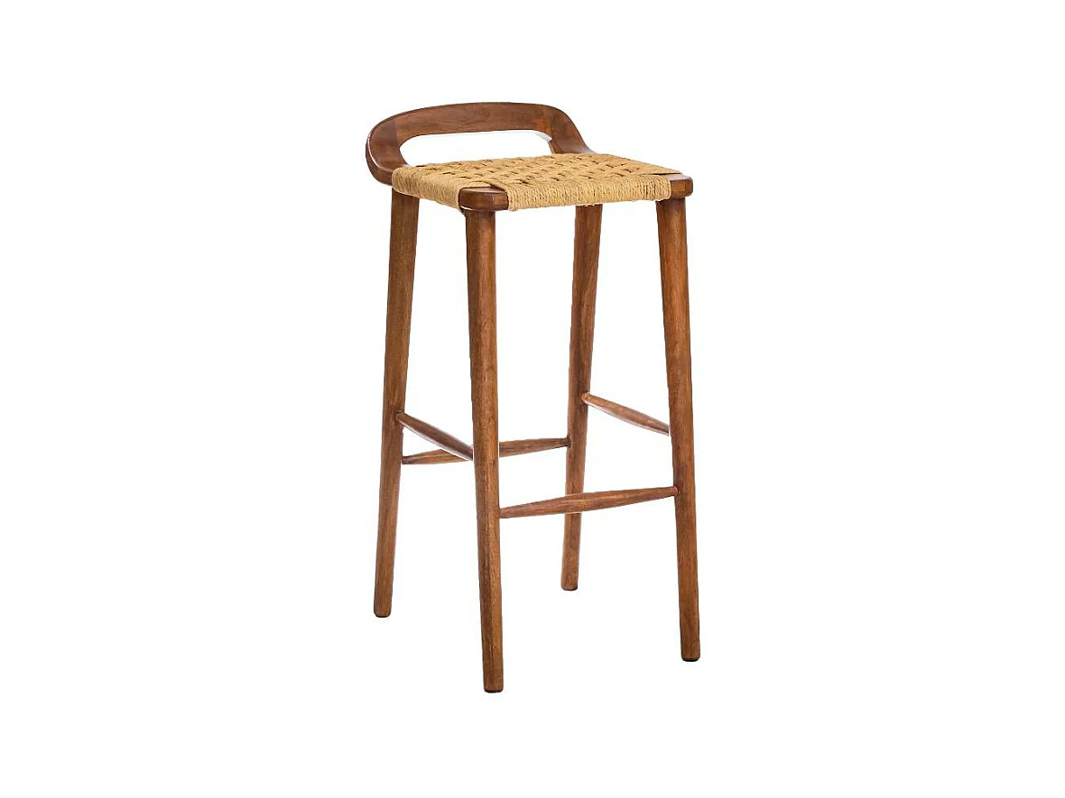 Chaise de bar en bois de manguier Suzanna