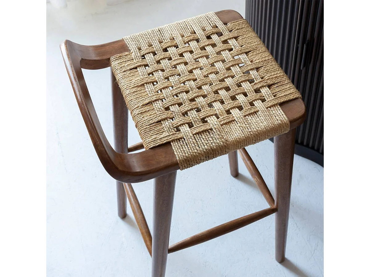 Chaise de bar en bois de manguier Suzanna