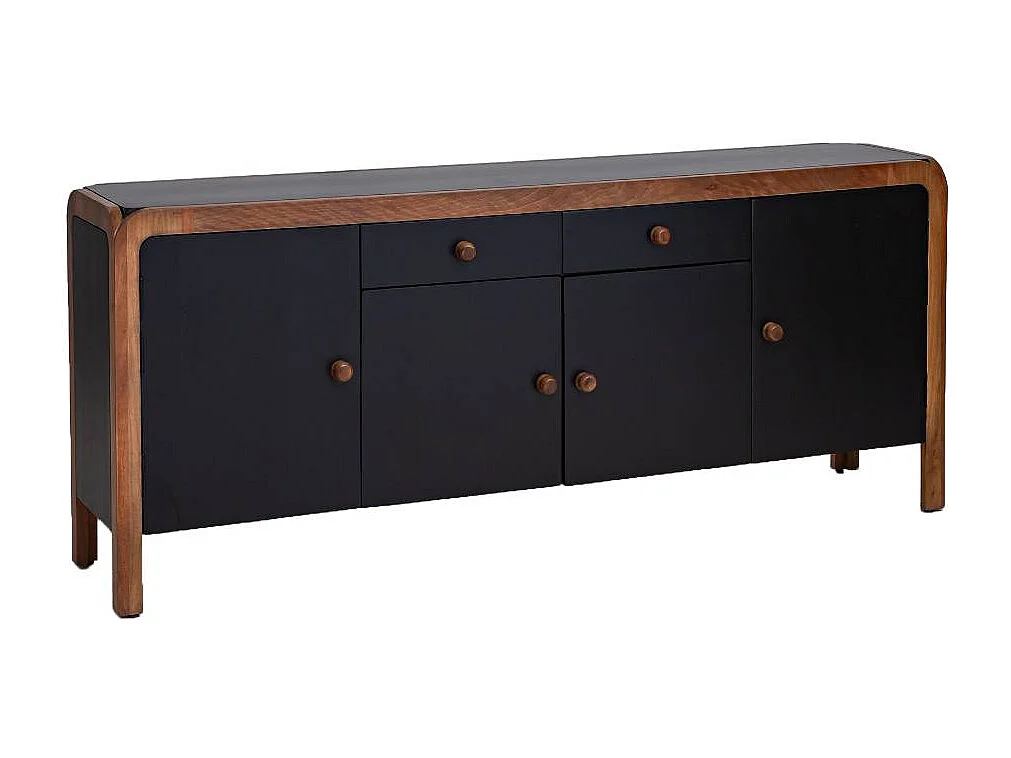 Buffet arrondi en bois de manguier Romy