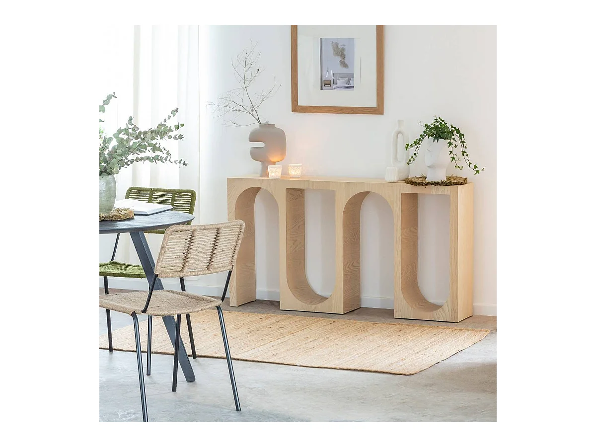 Console en chêne massif clair Octave