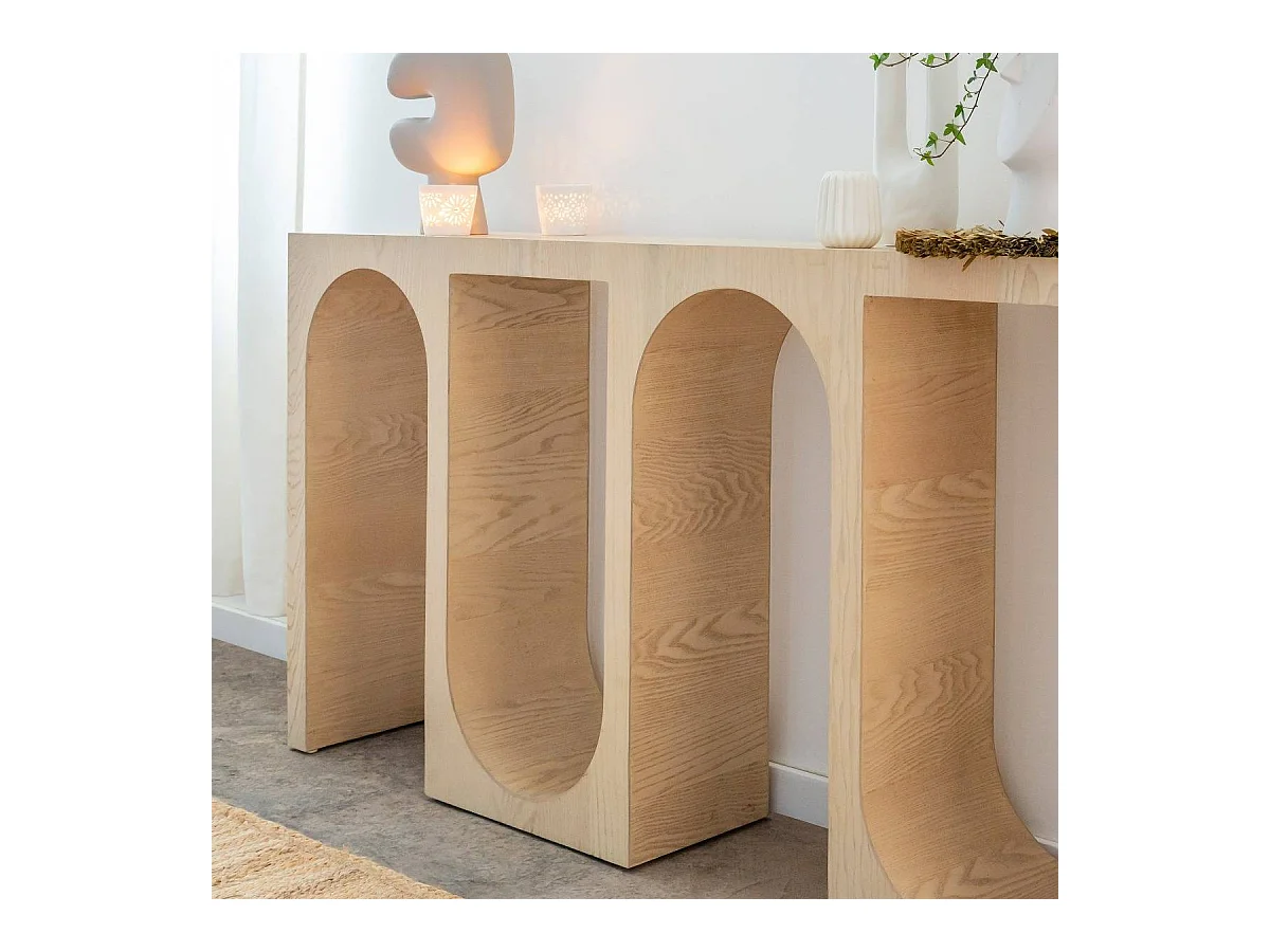 Console en chêne massif clair Octave