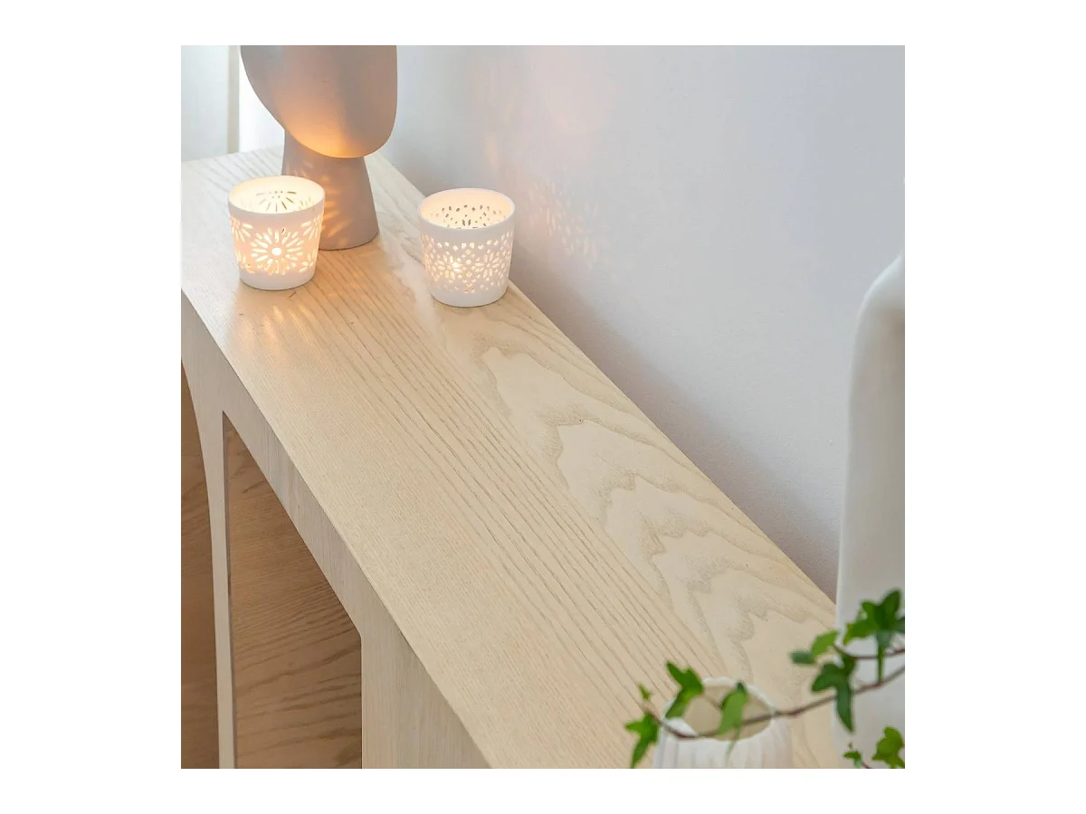 Console en chêne massif clair Octave