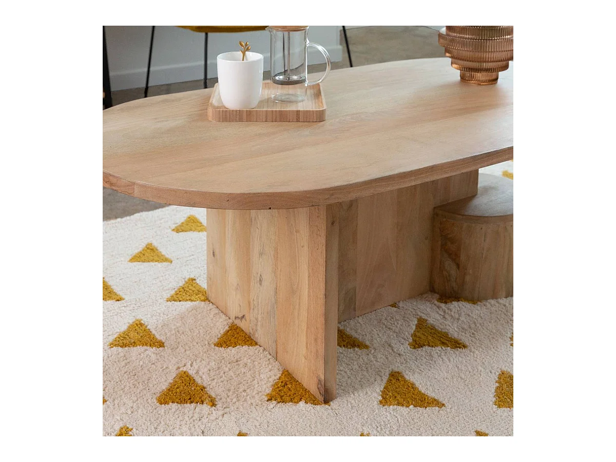 Table basse en bois de manguier Edouard