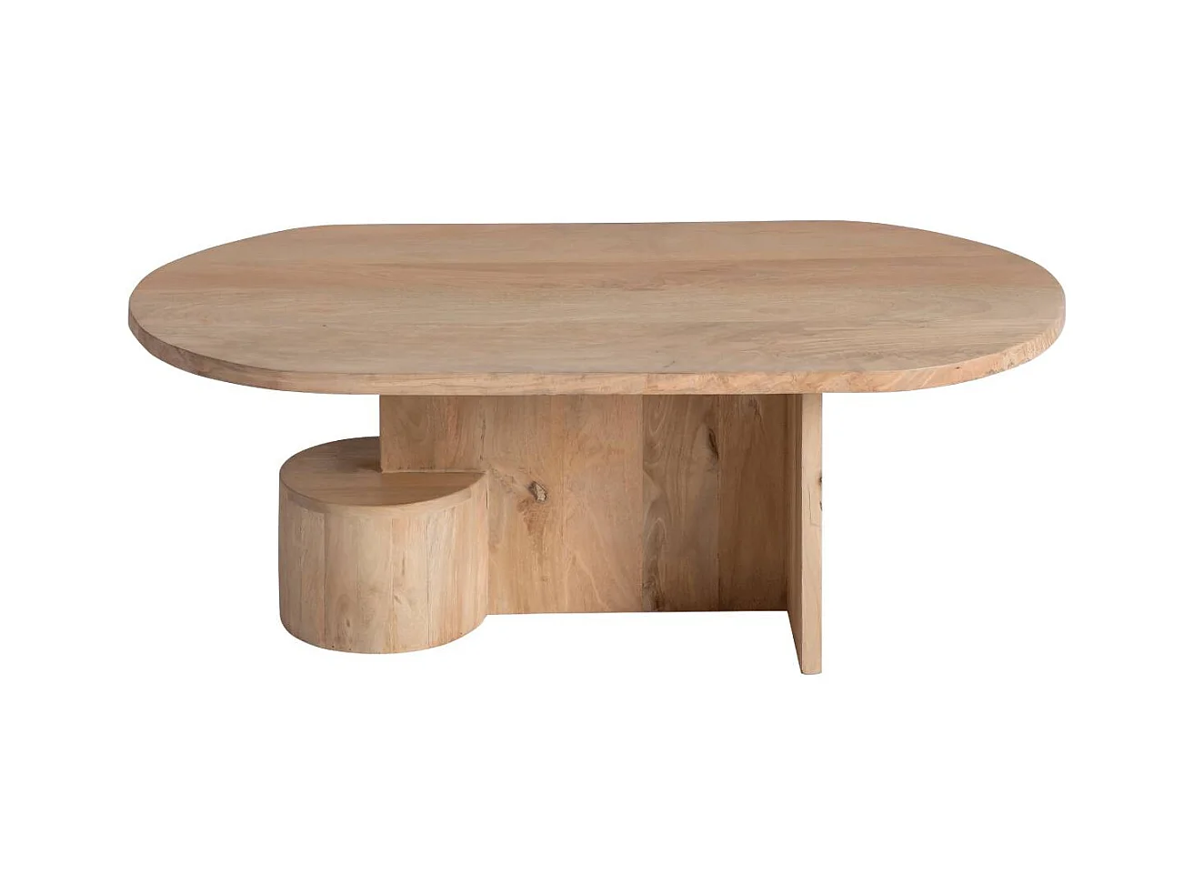 Mesa de centro de madera de mango Edouard con almacenamiento - Estilo contemporáneo