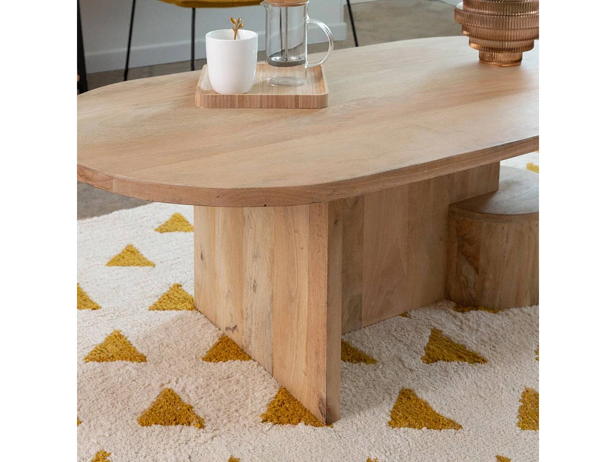 Table basse en bois de manguier Edouard