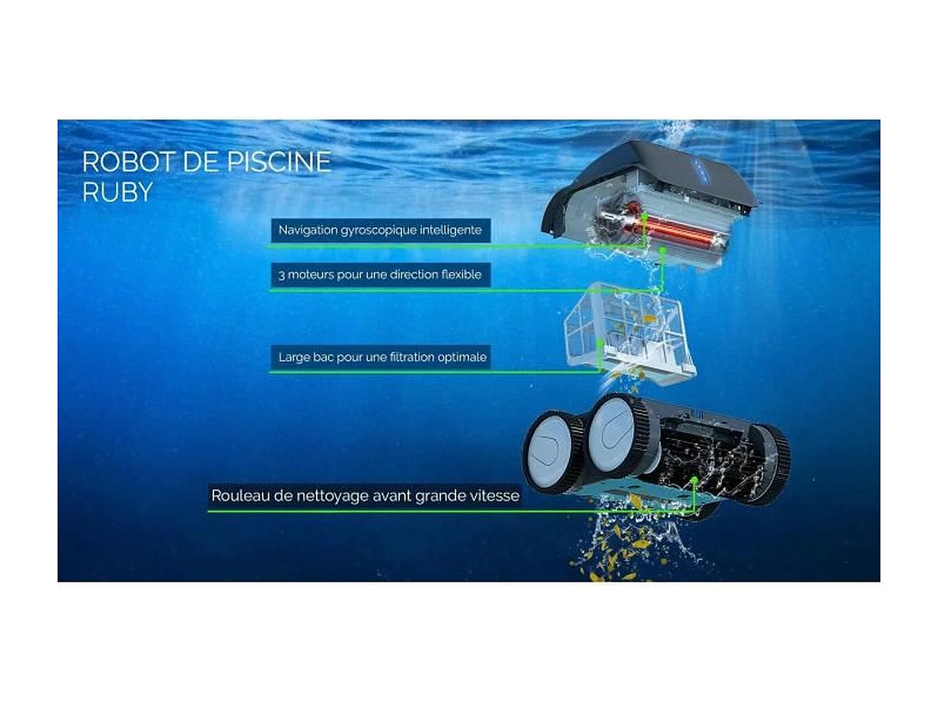 Robot de piscine sur batterie Ruby - Bestway