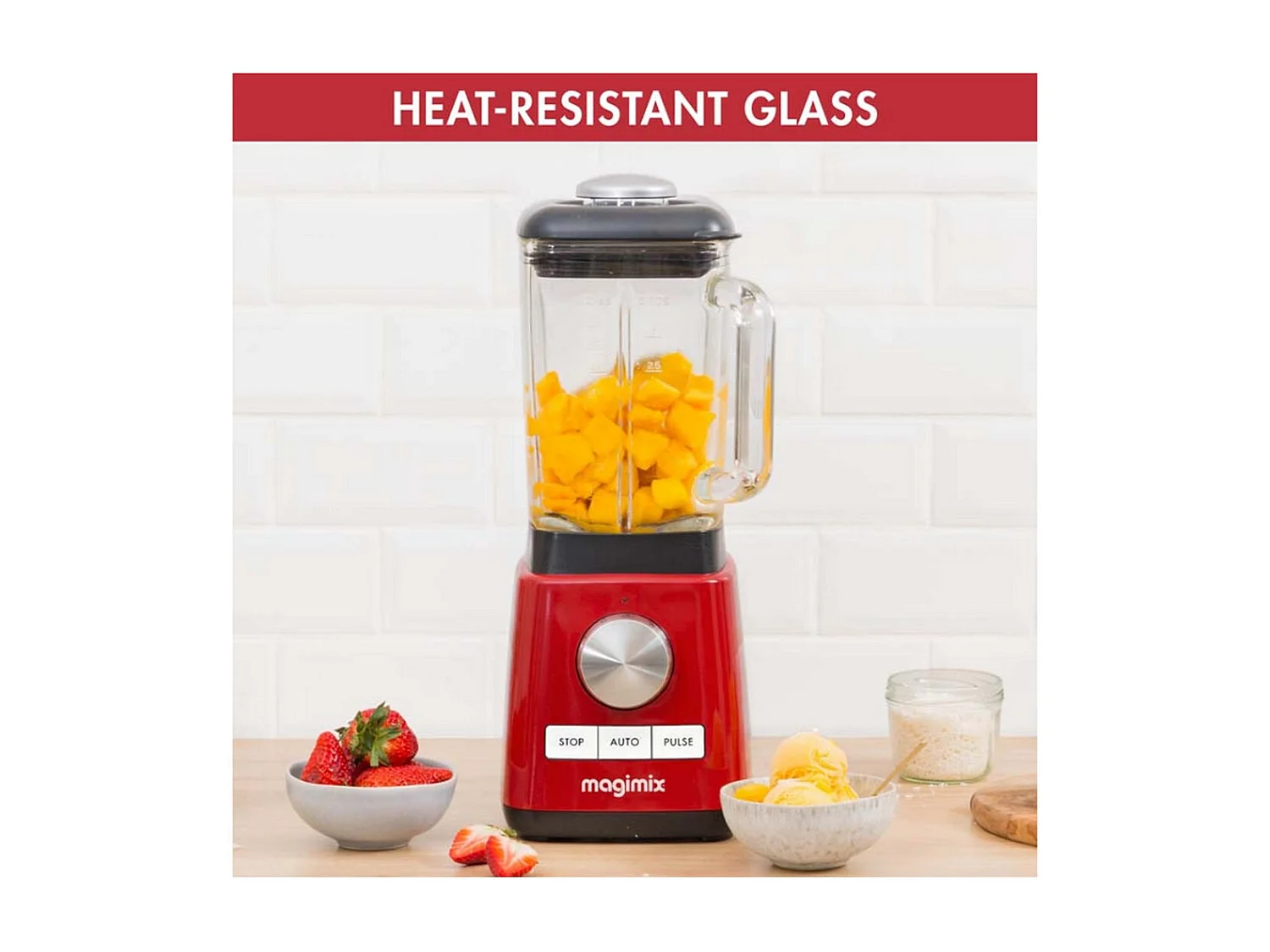 Blender Power 4 laqué rouge