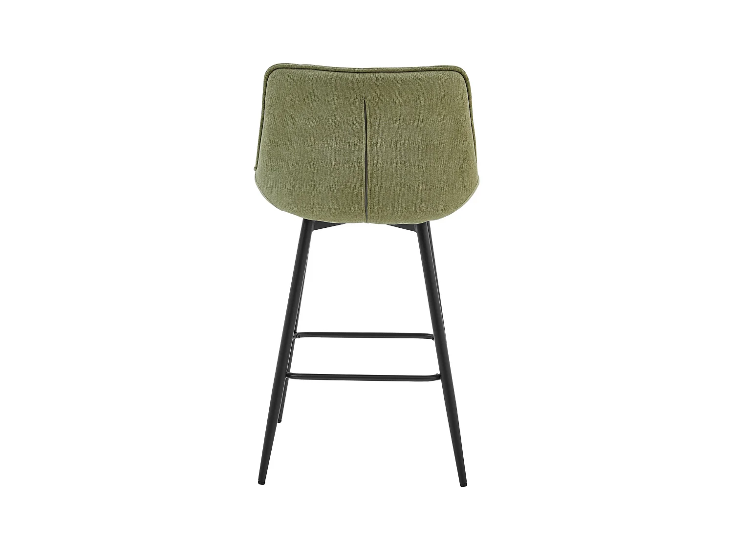 GRANT-Fauteuil de bar en tissu Sauge (x2)