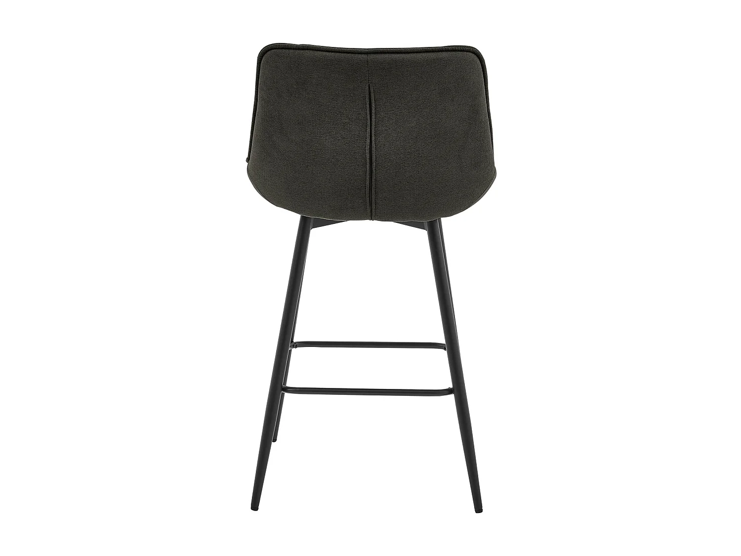 GRANT - Fauteuil de bar en tissu Gris souris et métal noir (x4)