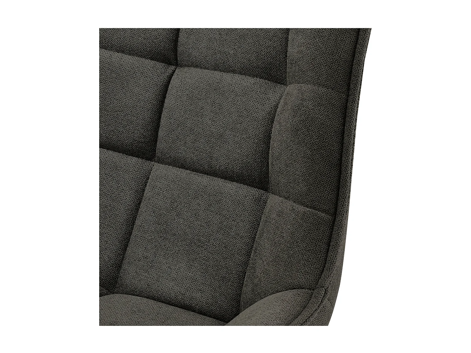 GRANT - Fauteuil de bar en tissu Gris souris et métal noir (x4)