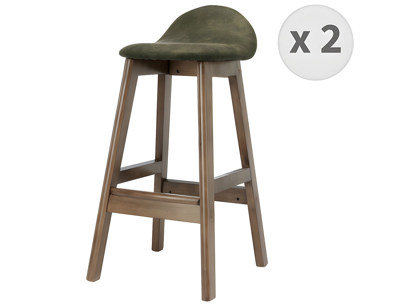 chairus Tabourets de Bar Vintage en Bois Lot de 2 Chaise de Bar en