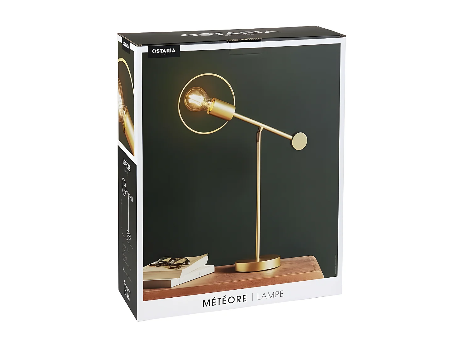 Lampe à poser métal doré Météore Ostaria