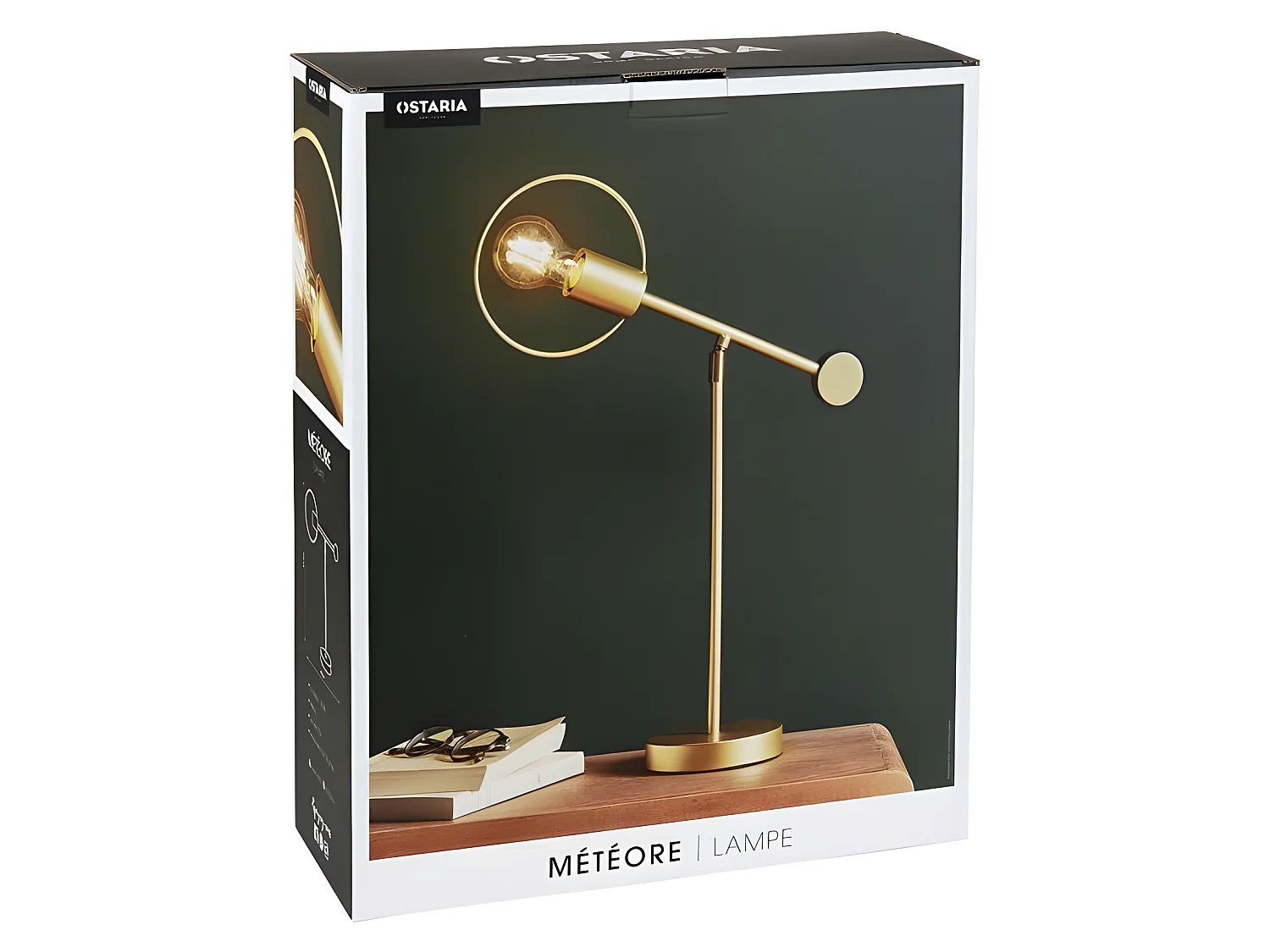 Lampe à poser métal doré Météore Ostaria