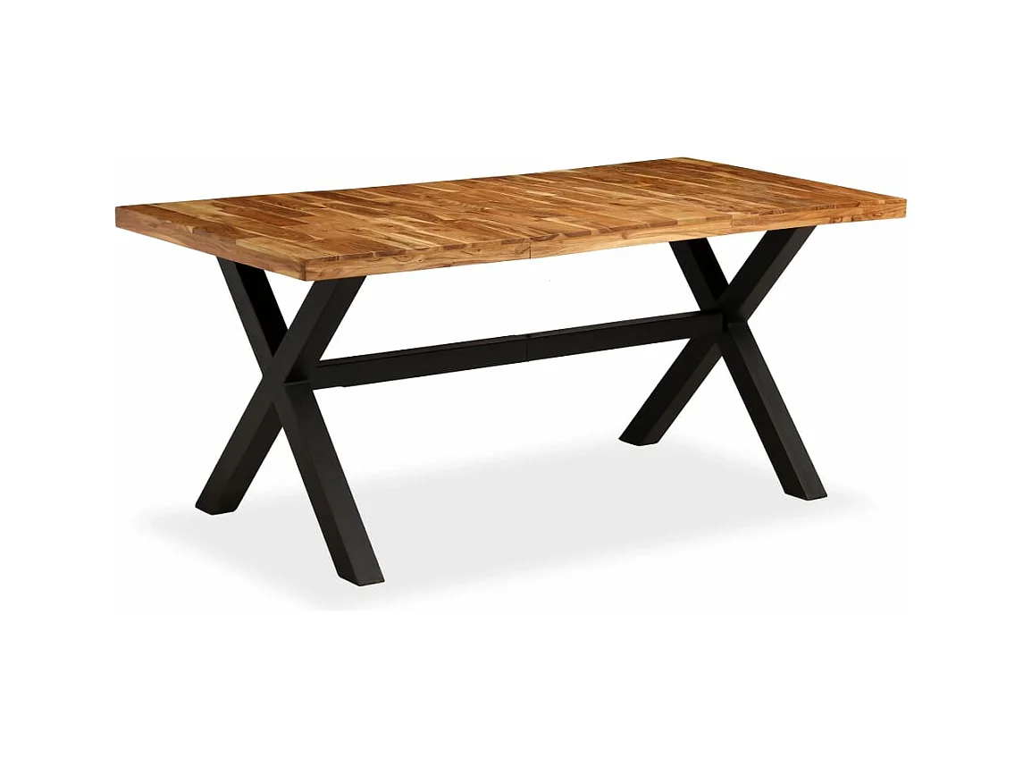 Table de salon salle bois marron 180 x 90 x 76 cm 0902309