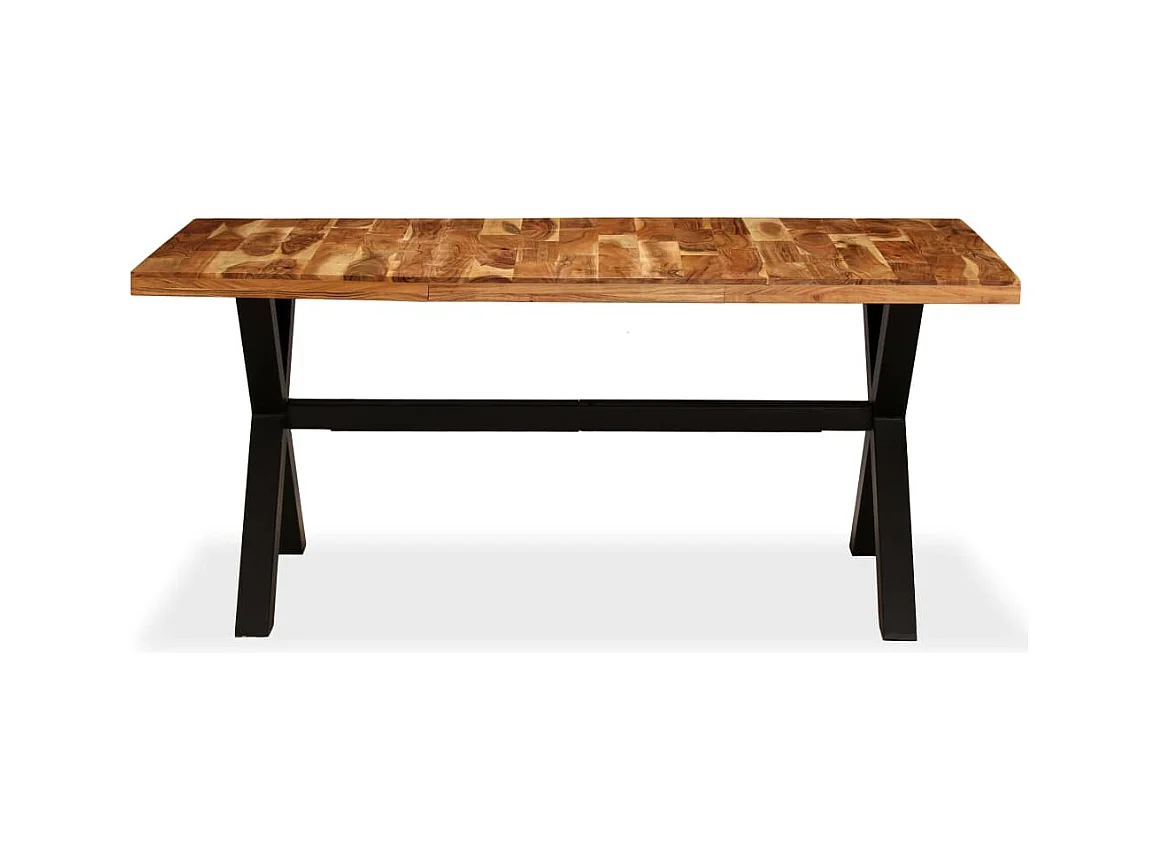 Table de salon salle bois marron 180 x 90 x 76 cm 0902309