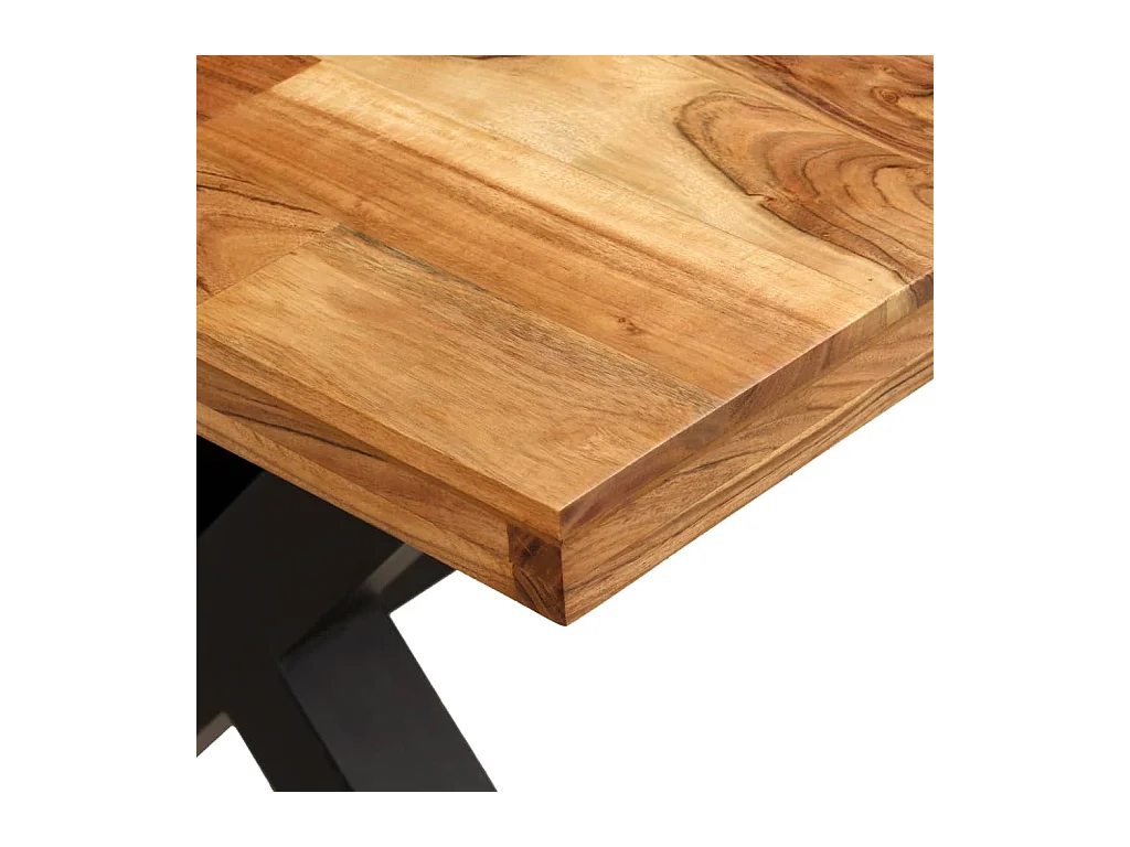 Table de salon salle bois marron 180 x 90 x 76 cm 0902309