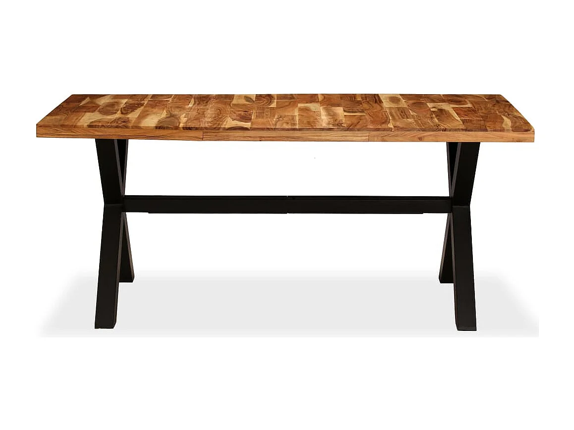 Table de salon salle bois marron 180 x 90 x 76 cm 0902309