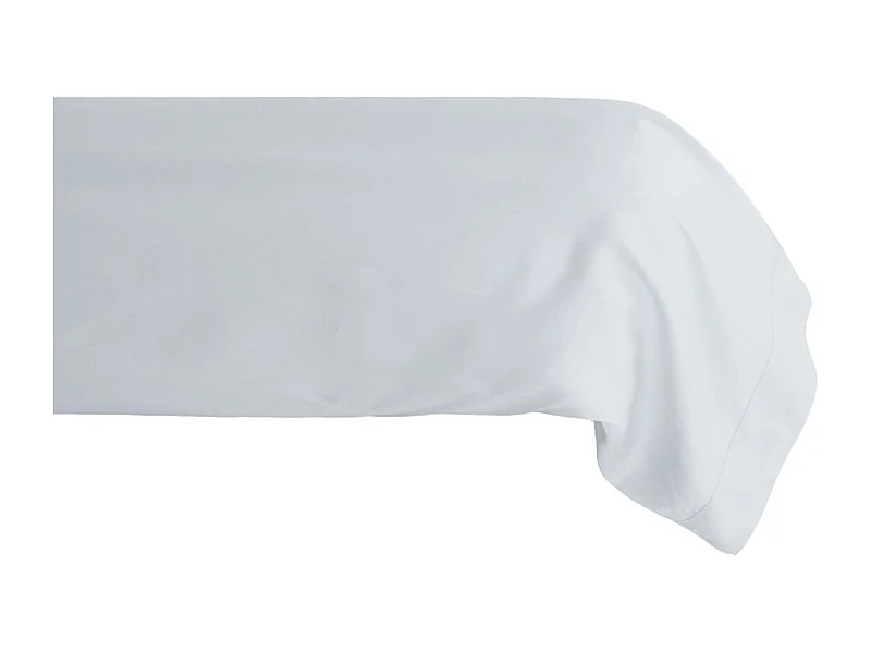 Taie de traversin neige en percale de coton 43 x 190 cm