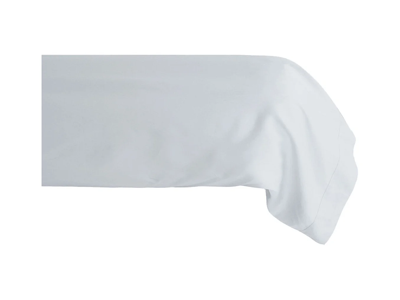 Taie de traversin neige en percale de coton 43 x 190 cm